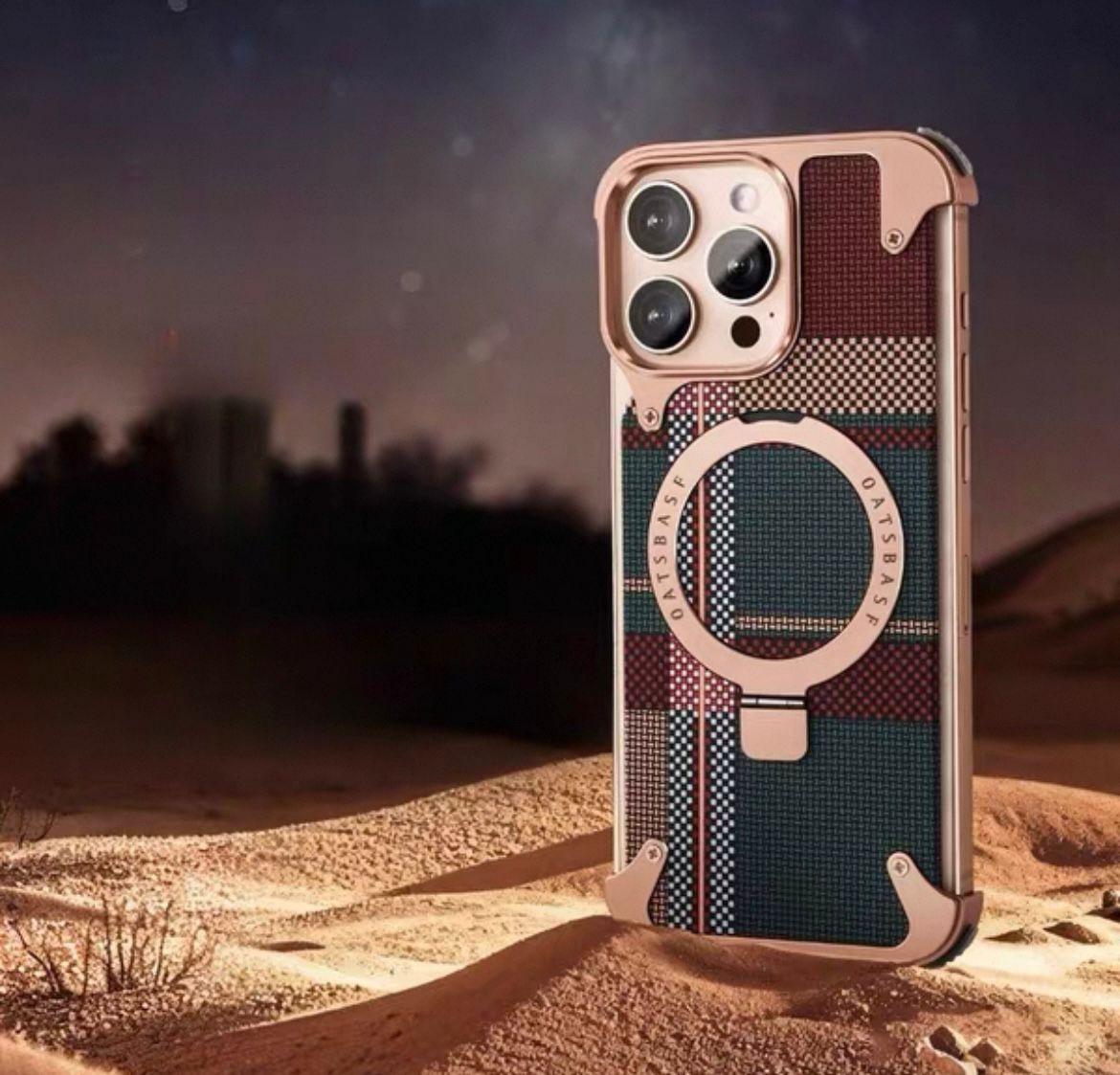 Kevlar Metal Frame Phone Case With Magsafe Compatible And Stand