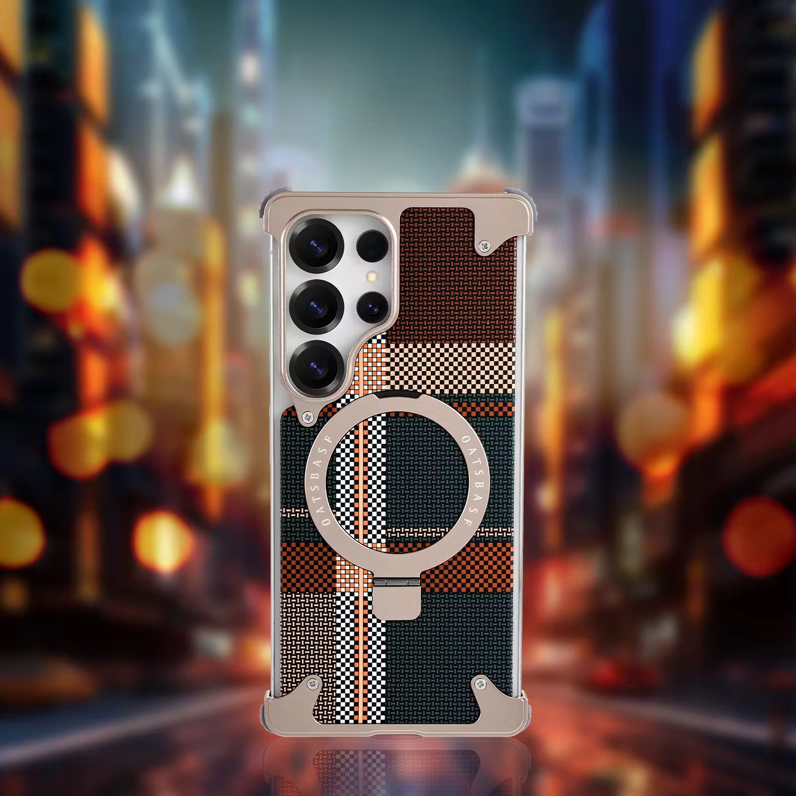 Kevlar Metal Frame Phone Case With Magsafe Compatible And Stand