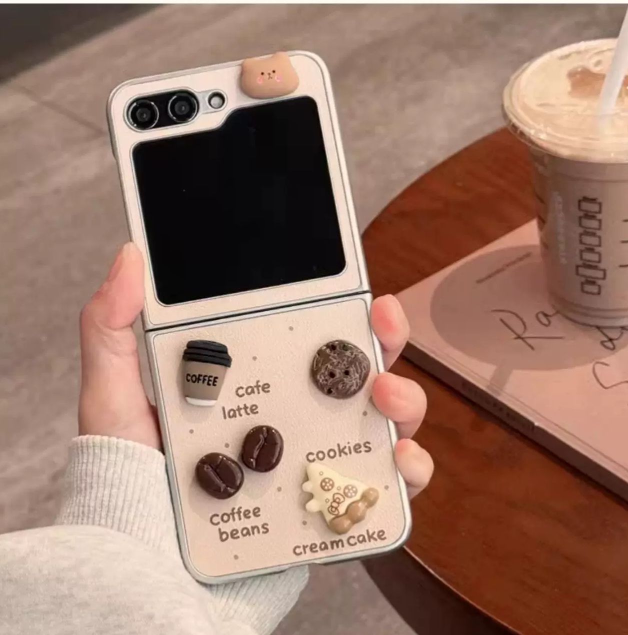 Samsung Galaxy Z Flip 7 FE Coffee Case With Charm