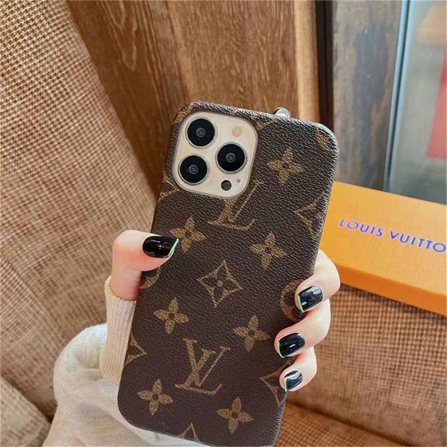 Iphone 15 Series Brand Hard Pc Leather Case