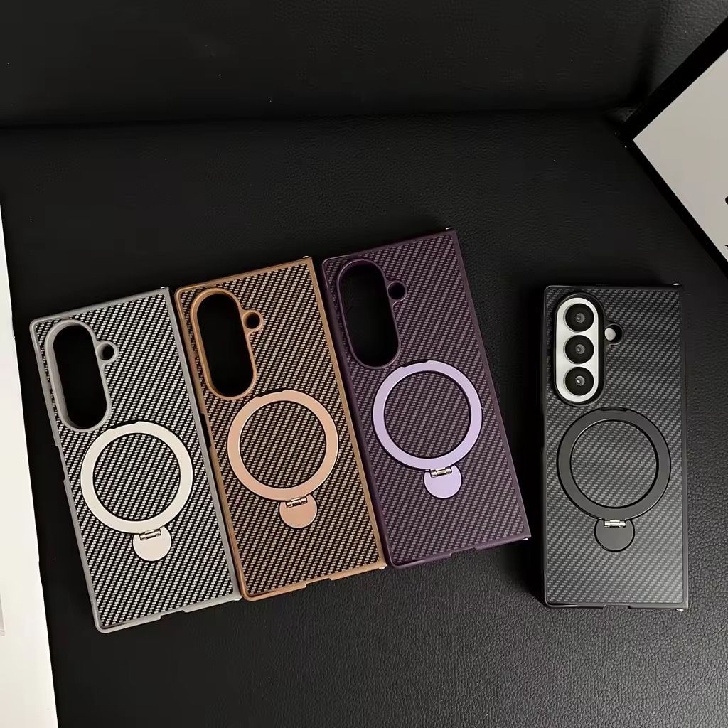 Samsung Galaxy Z Fold 7 Carbon Fibre Texture Magnetic Case