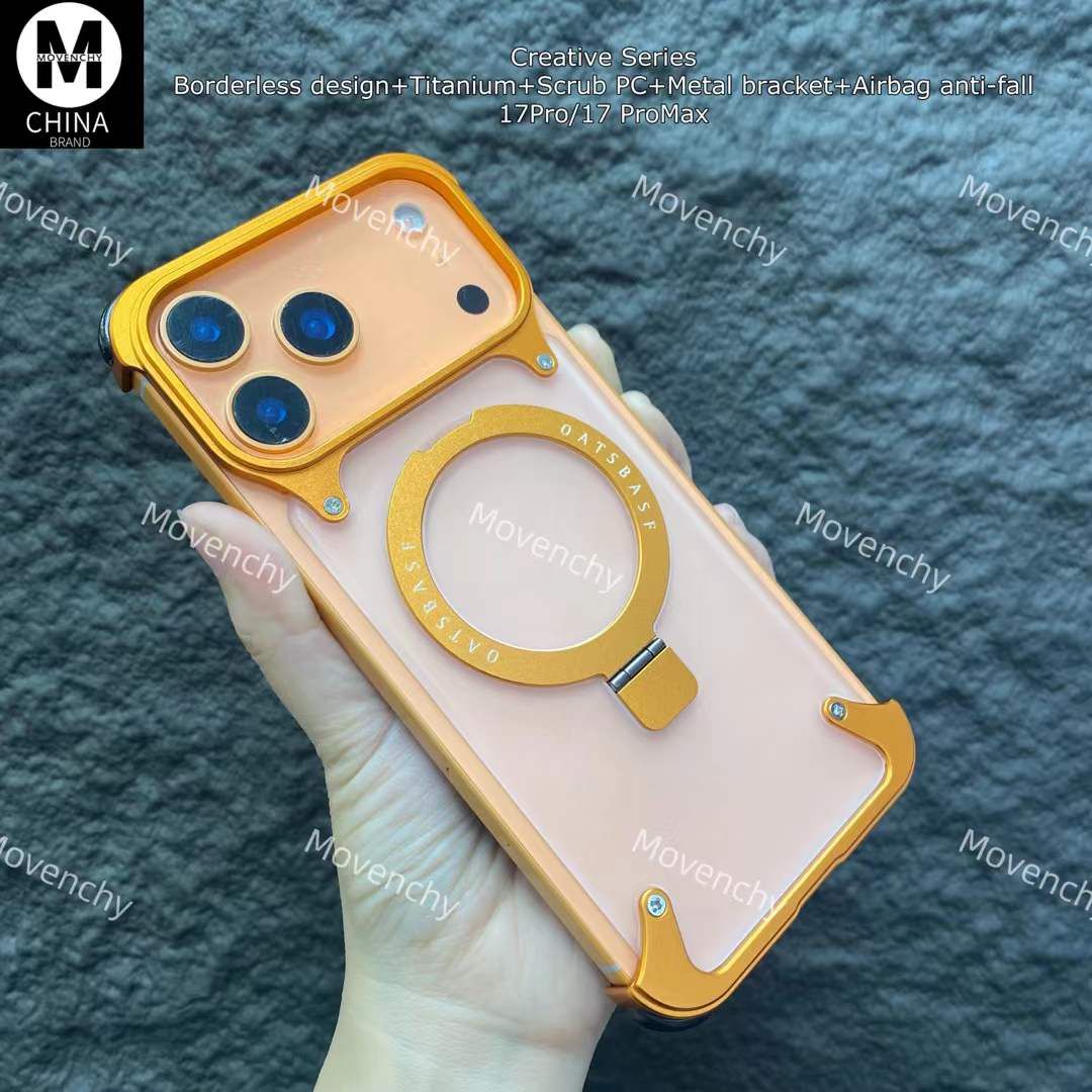 Creative Series With Borderless Design + Titanium + Scrub Pc + Metal Bracket