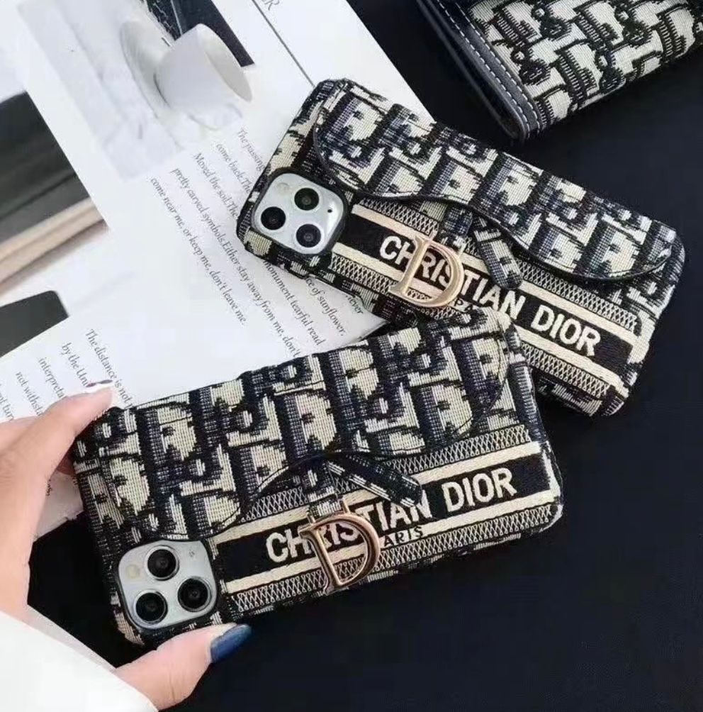 Luxury CD Embroidered Card Slot Case