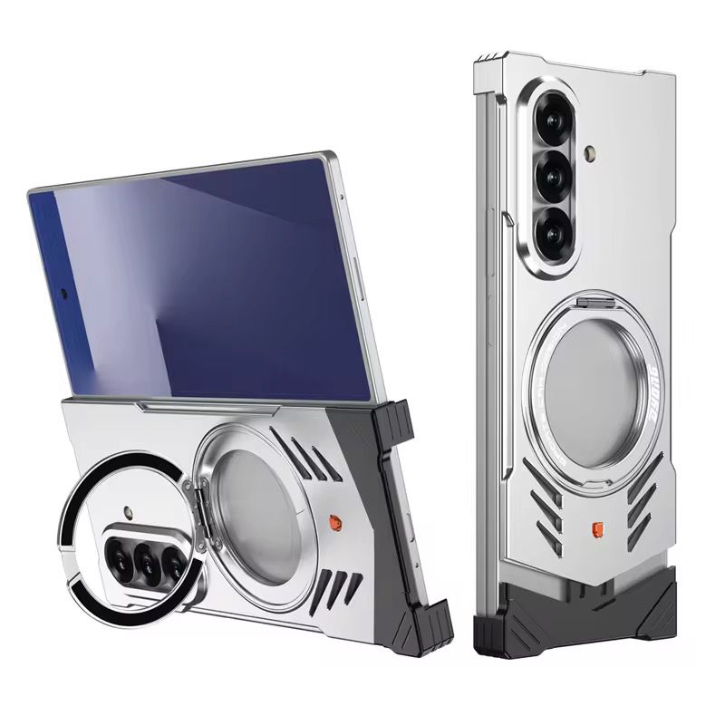 Samasung Galaxy Z Fold 6 Magnetic Aluminum Alloy Metal Rimless Frame Heat Dissipation Stand Case (Copy)