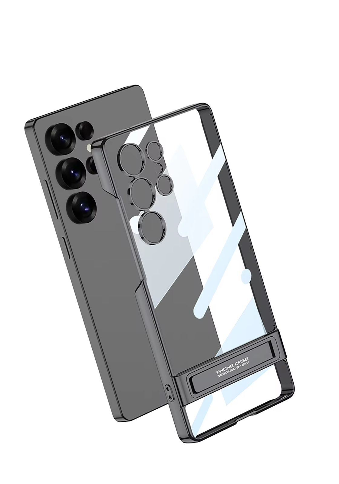 Samasung Galaxy S25 Ultra GKK Original Plating Transparent Stand Case