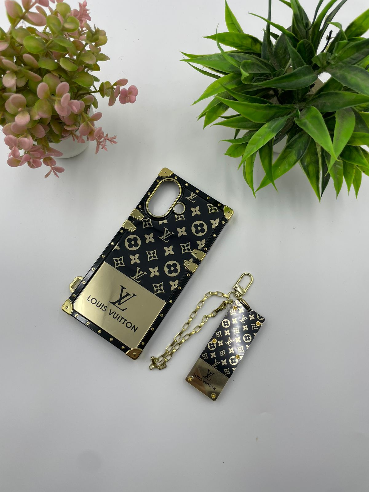 Luxury Branded Trunk Case With Chain