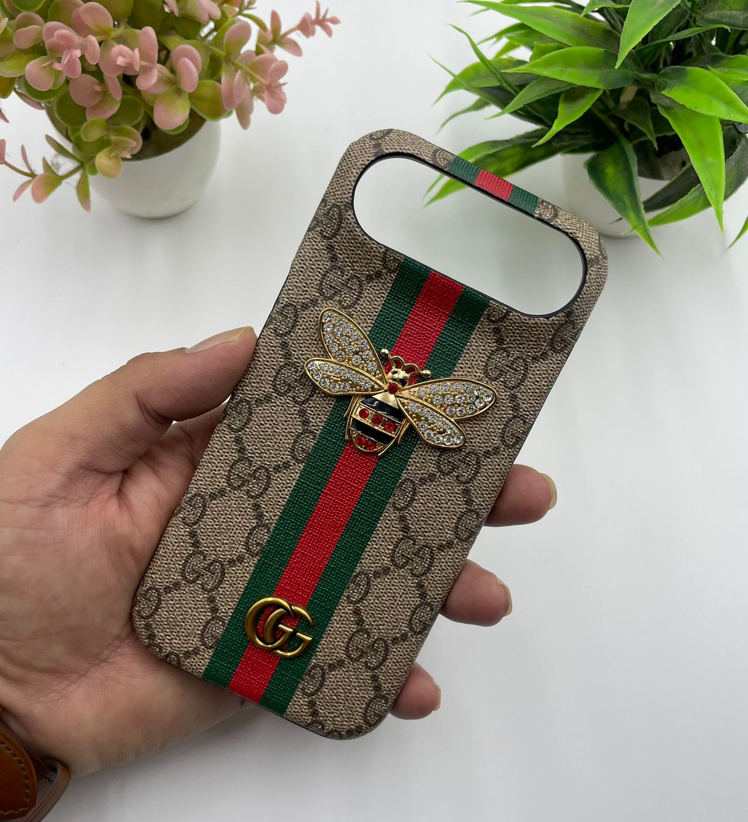 Luxury Brand GG Bee Stripe Case