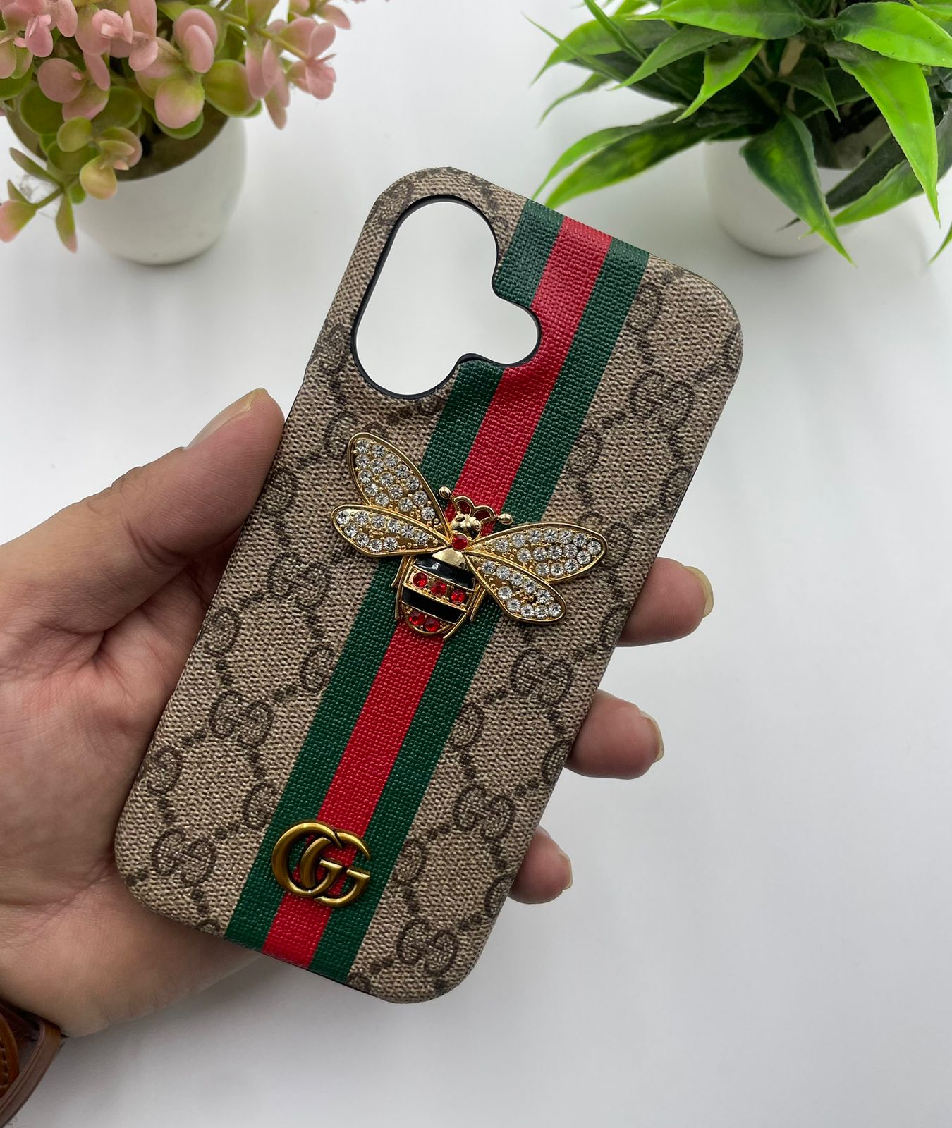 Luxury Brand GG Bee Stripe Case