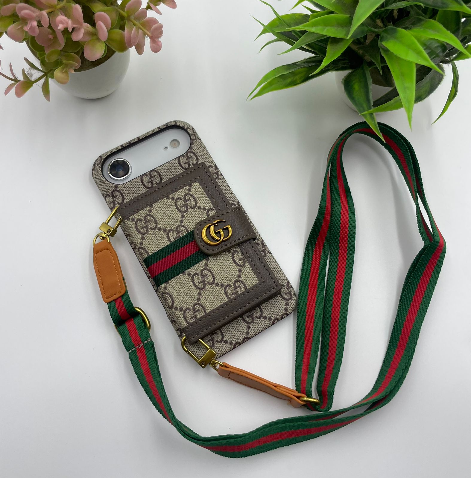 Luxury GG Card Sling Case