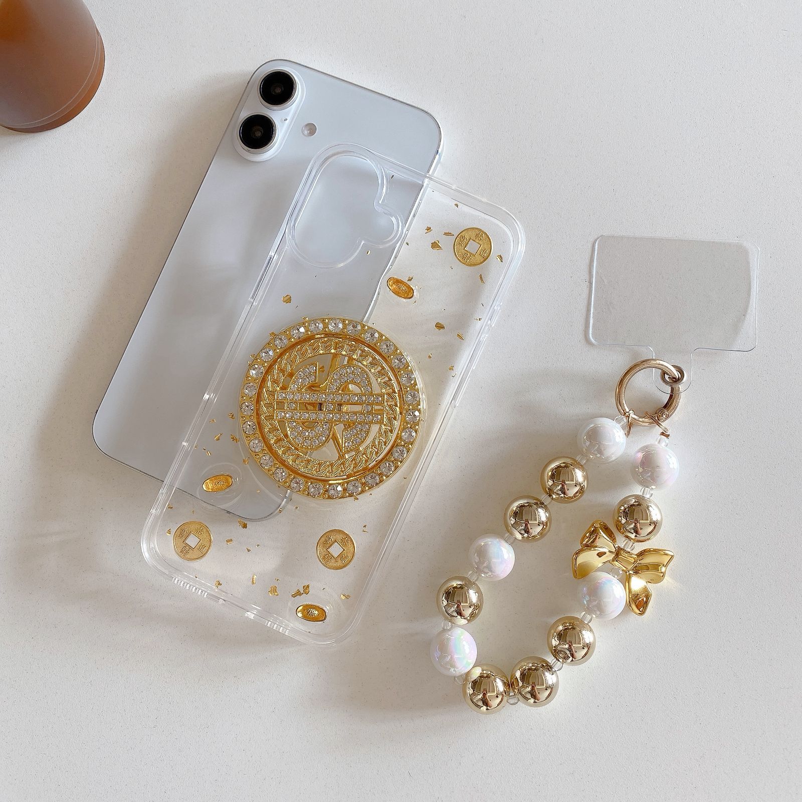 Bling Coin Design Dollar Case With Charm