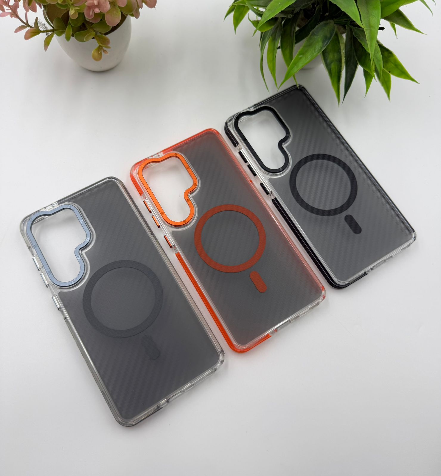 Samsung Galaxy S24 Ultra Carbon Fibre Texture Case With High Quality Magsafe