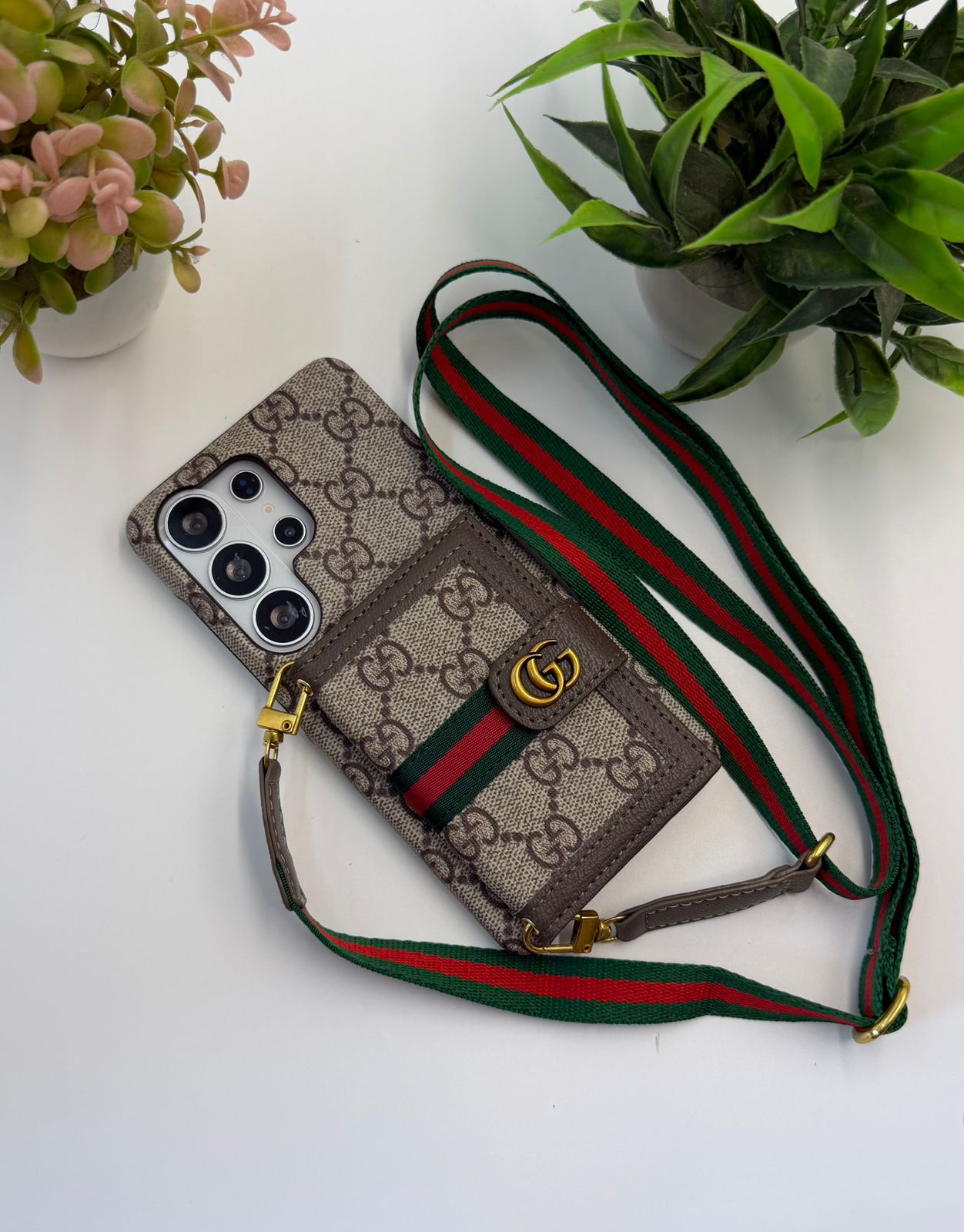 Luxury GG Card Sling Case