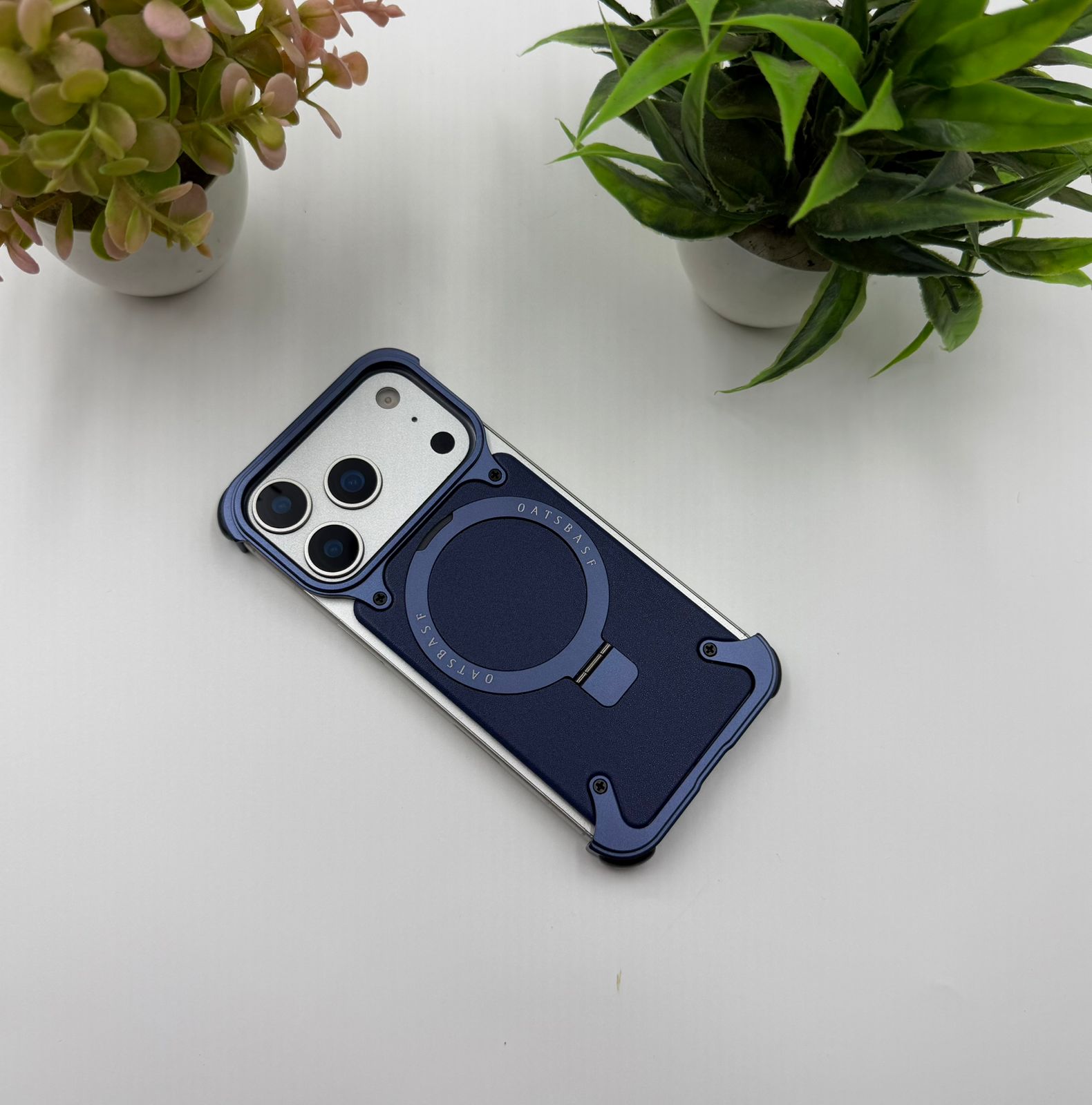 Frameless Magnetic Leather Magsafe Case With Stand