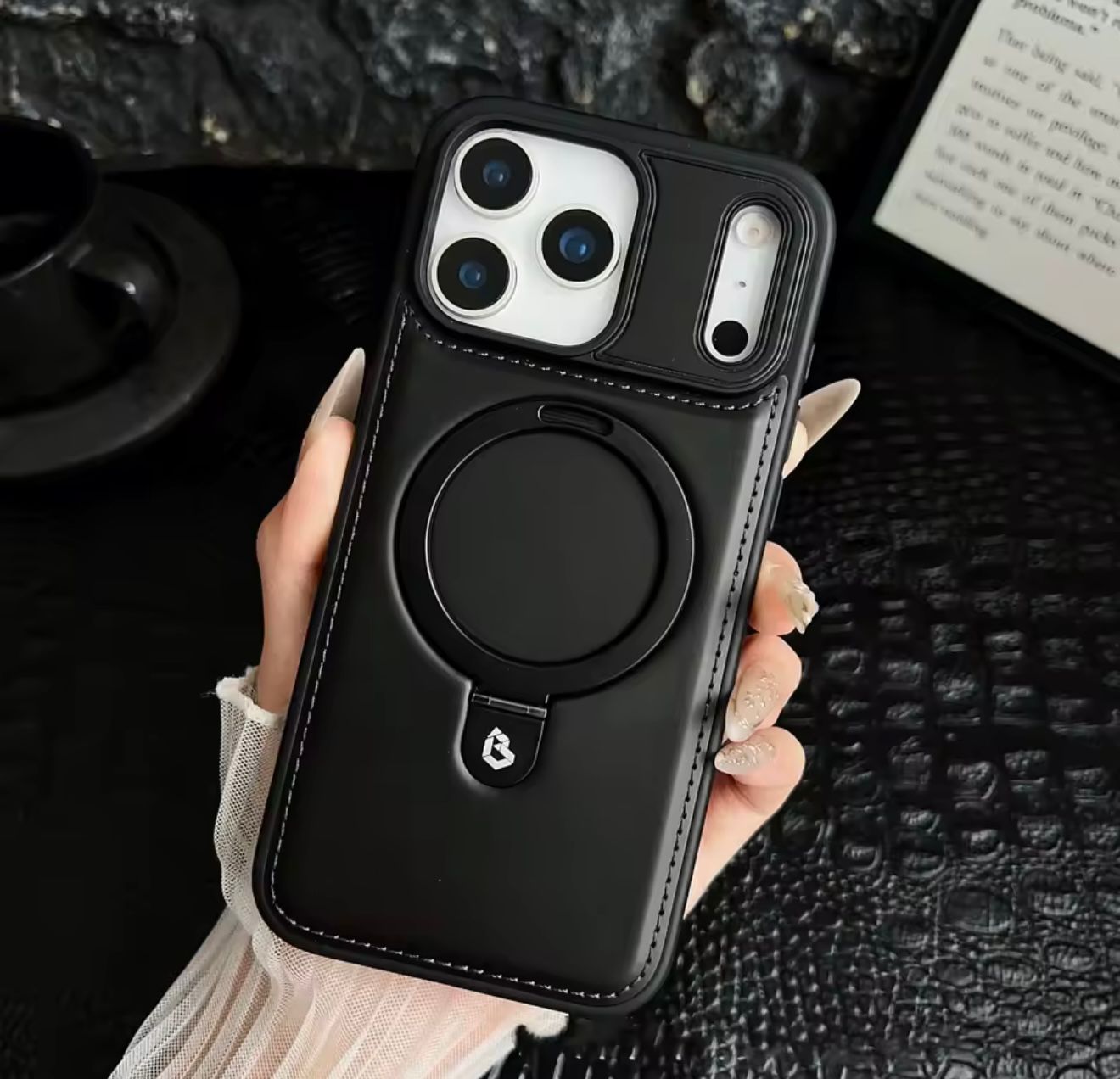 High Quality Leather Magsafe Stand Case