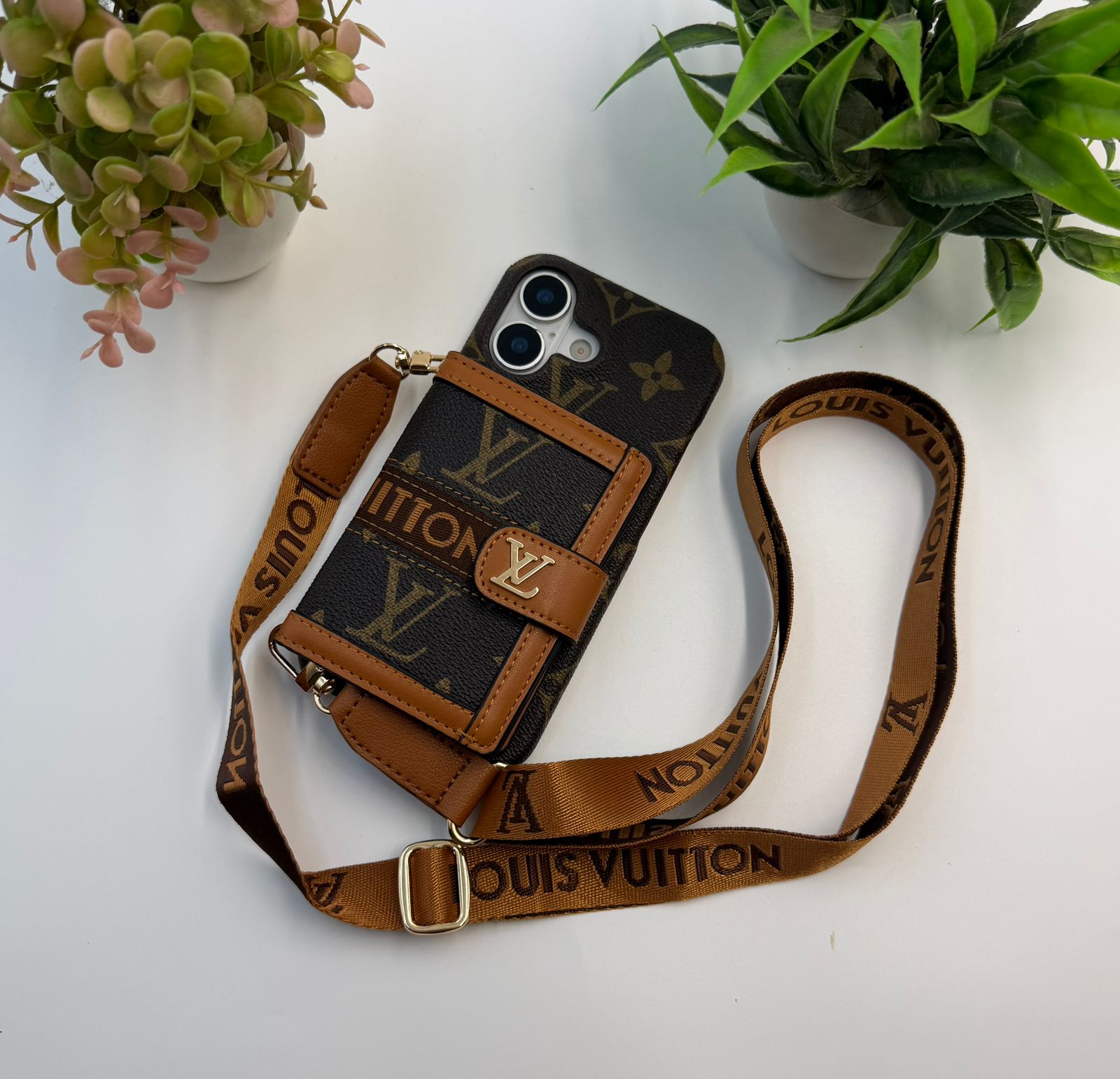 Luxury Brand Card Holder Sling Case