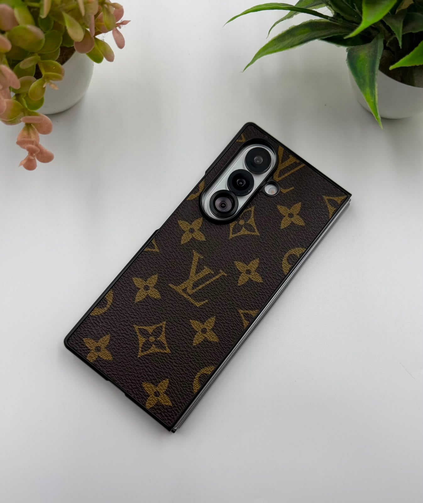 Luxury Brown Leather Hard Case