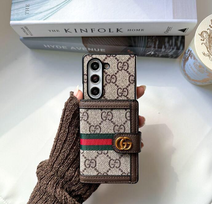 Samsung Galaxy Z Fold 7 Luxury Leather Card Holder Case