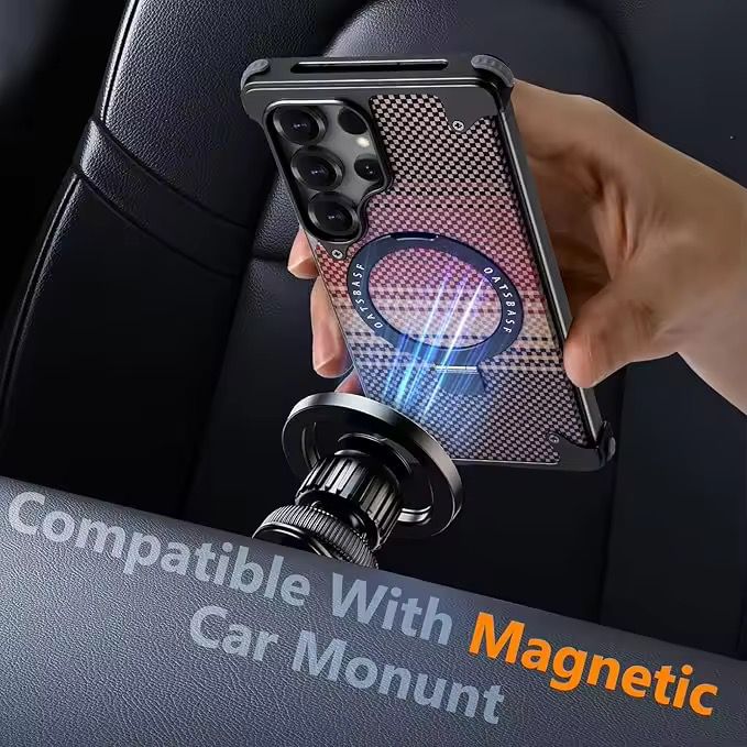 Kevlar Metal Frame Phone Case With Magsafe Compatible And Stand