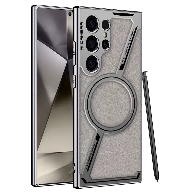 Electroplated Leather Magnetic Case