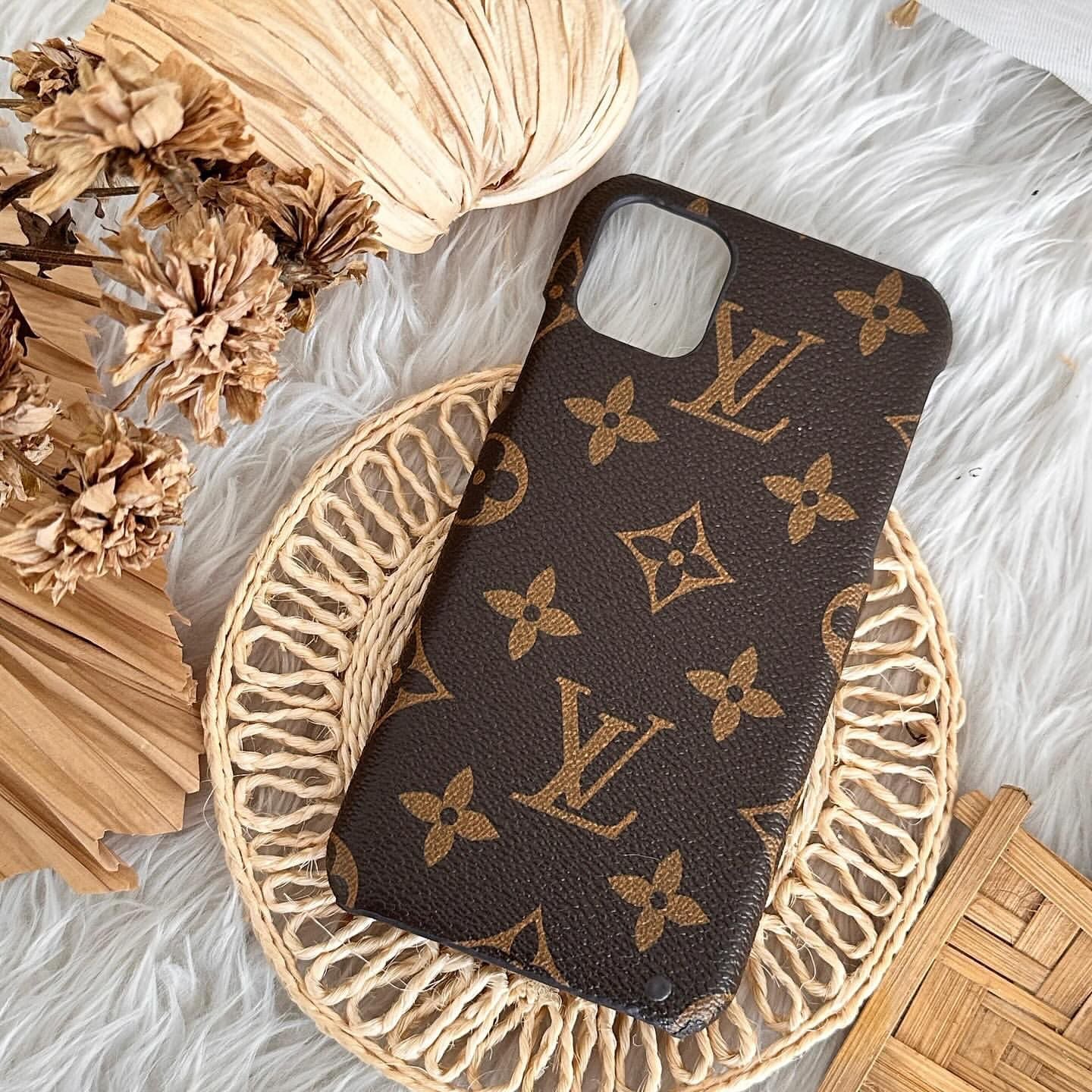 Iphone 16 Series Brand Hard Pc Leather Case