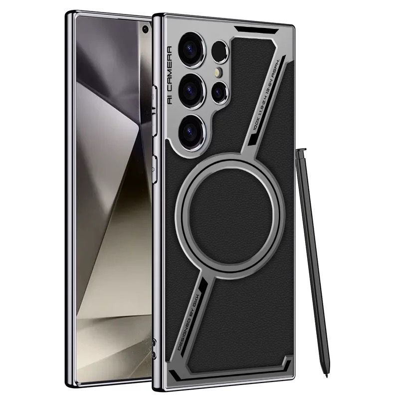 Electroplated Leather Magnetic Case