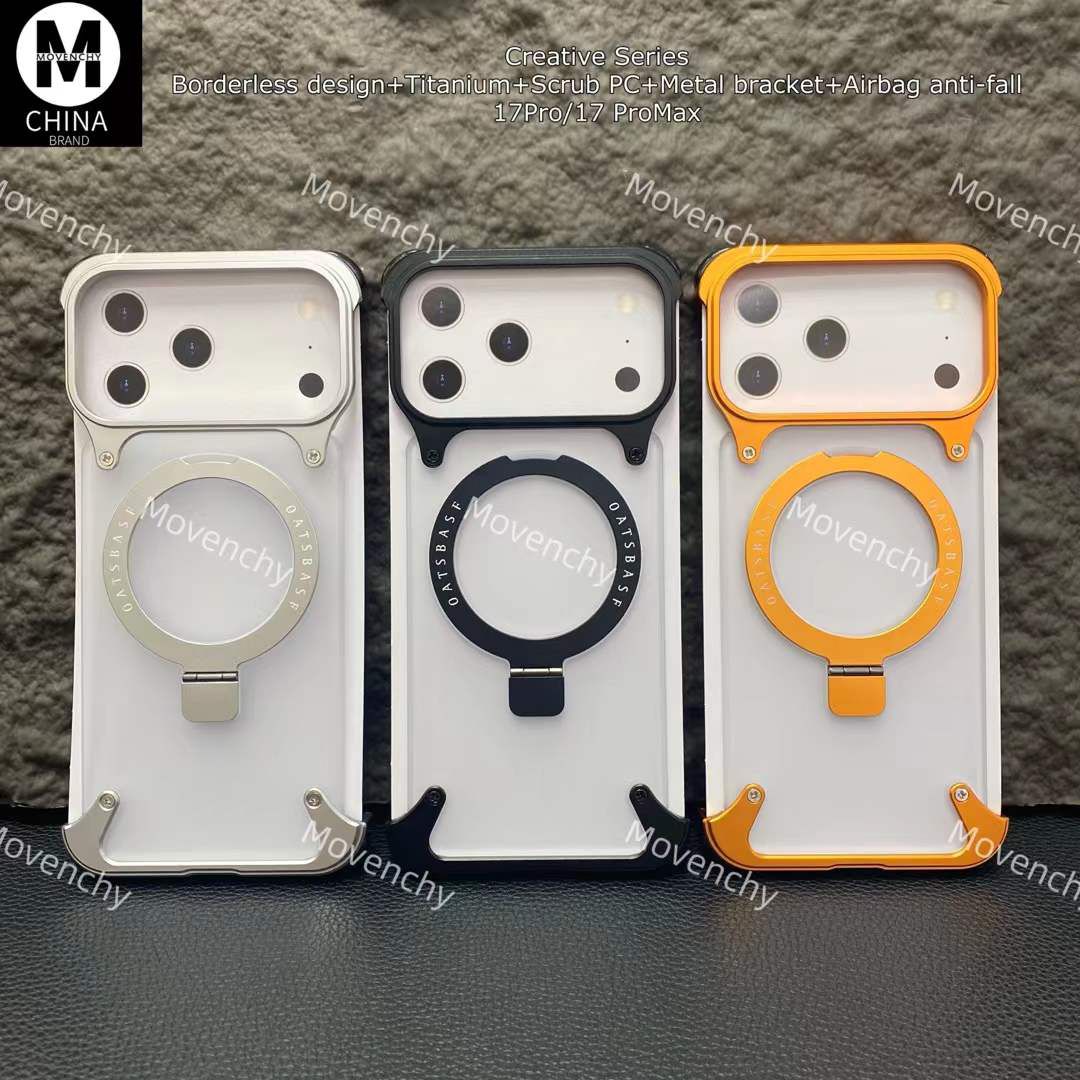 Creative Series With Borderless Design + Titanium + Scrub Pc + Metal Bracket