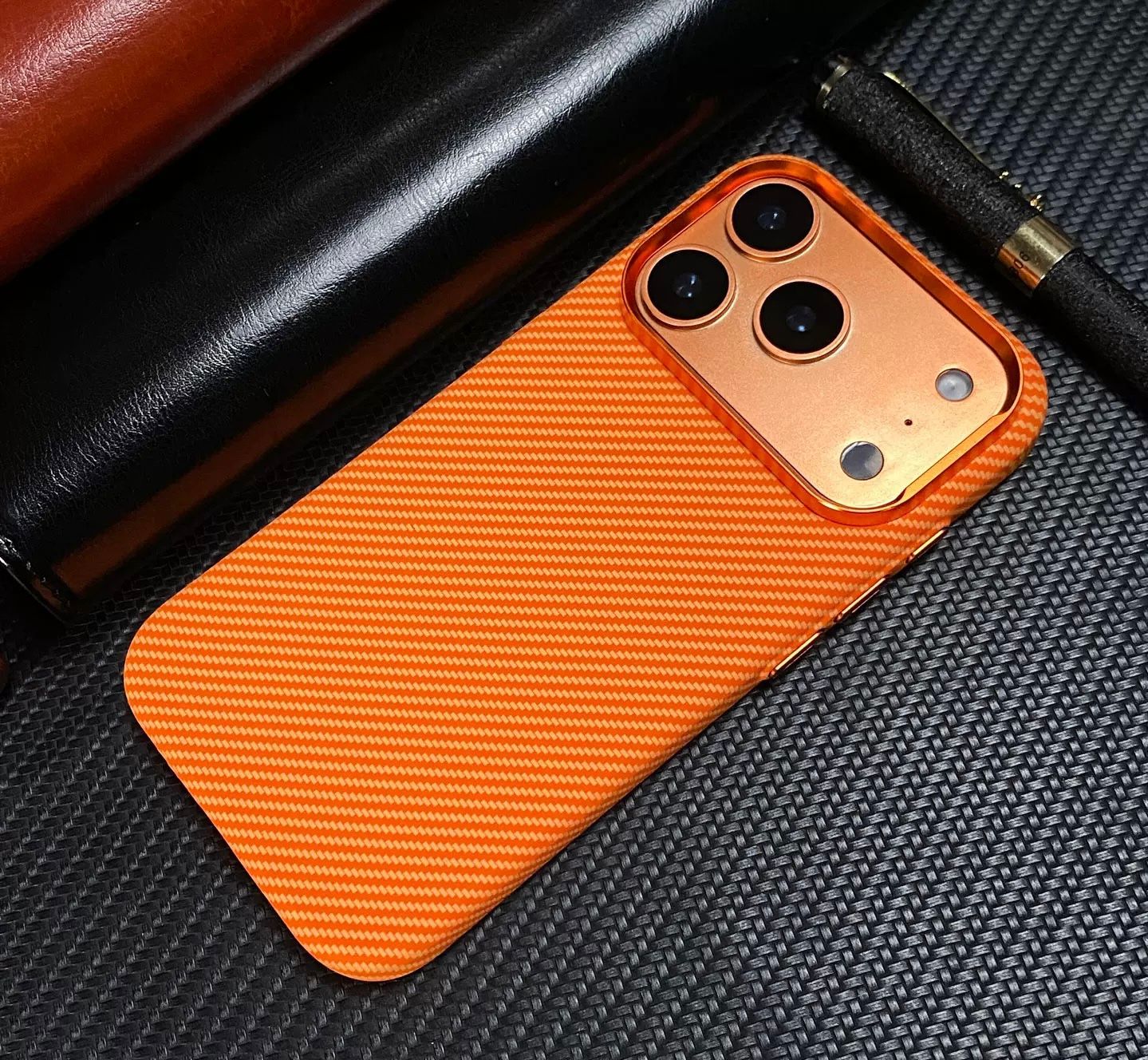 Iphone 17 Series Carbon Fibre Texture Design Magsafe Case