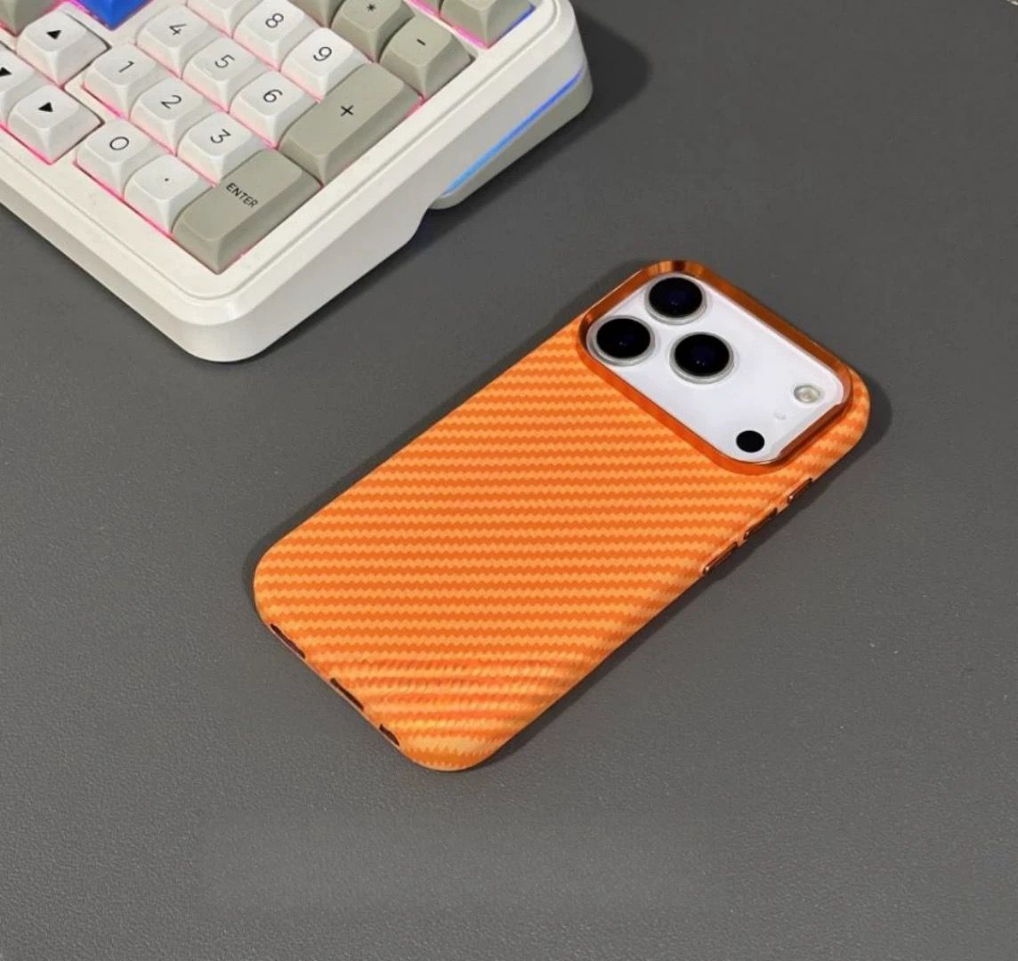 Iphone 17 Series Carbon Fibre Texture Design Magsafe Case