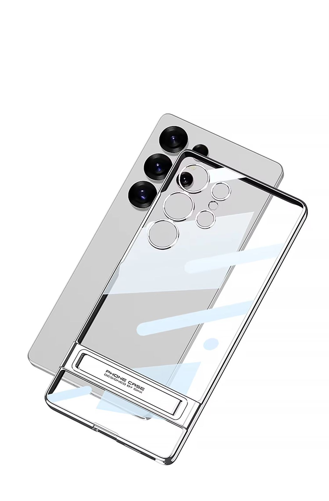 Samasung Galaxy S25 Ultra GKK Original Plating Transparent Stand Case