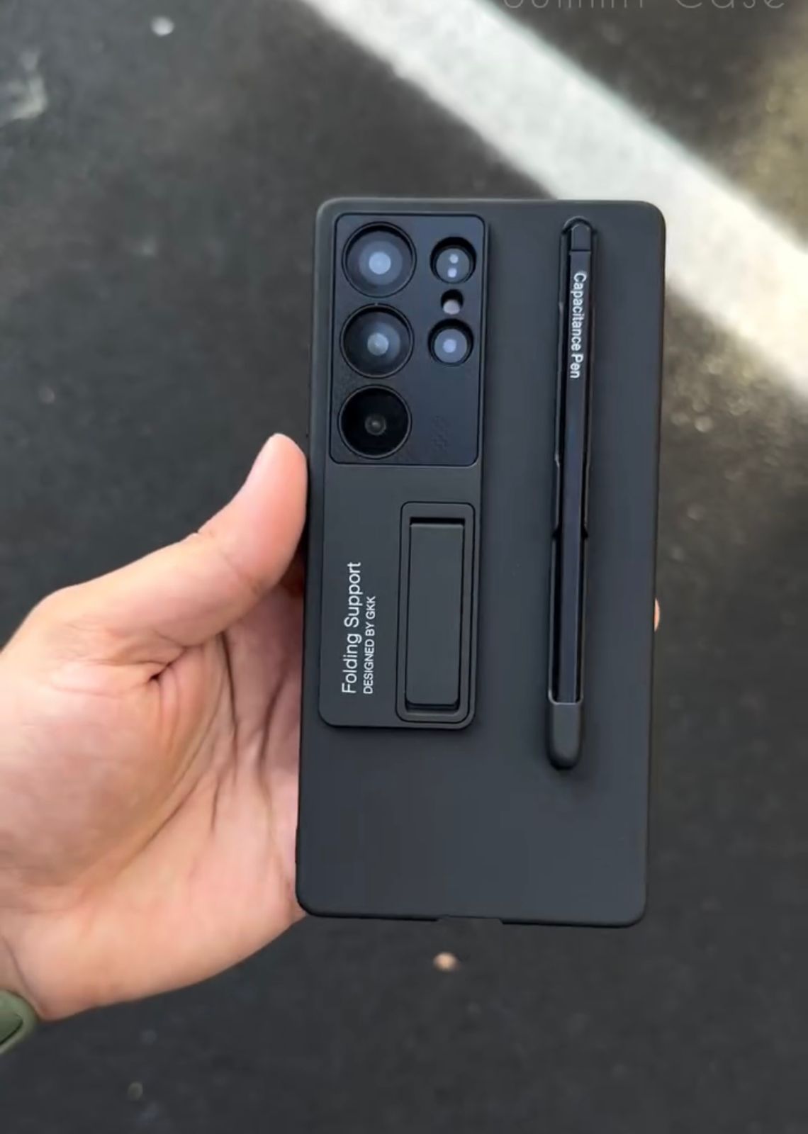 Samsung Galaxy S25 Ultra Pen Slot Folding Bracket Case