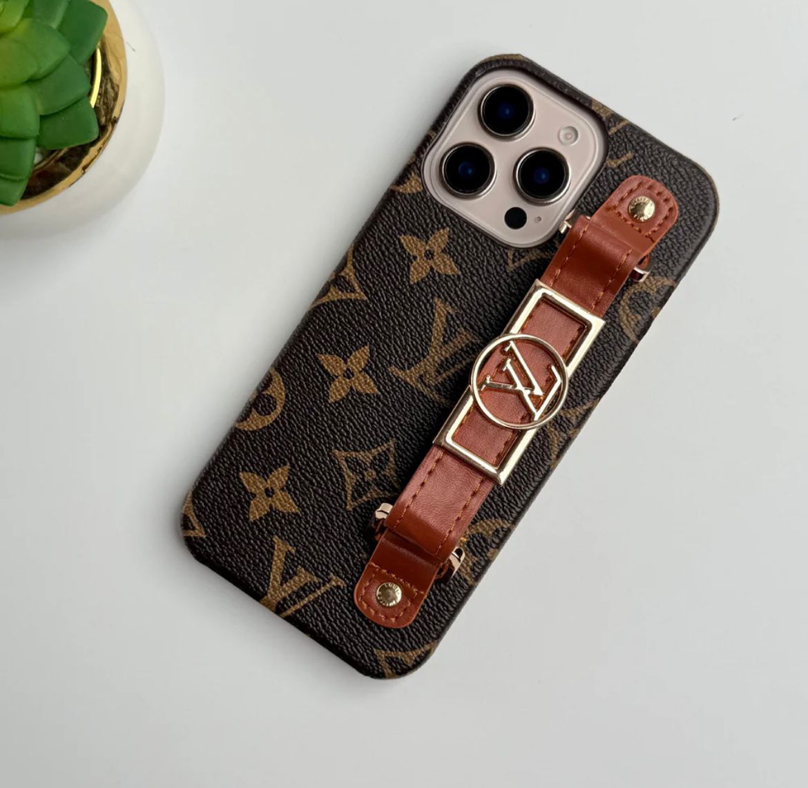 Iphone 16 Series Luxury Brand Belt Holder Case