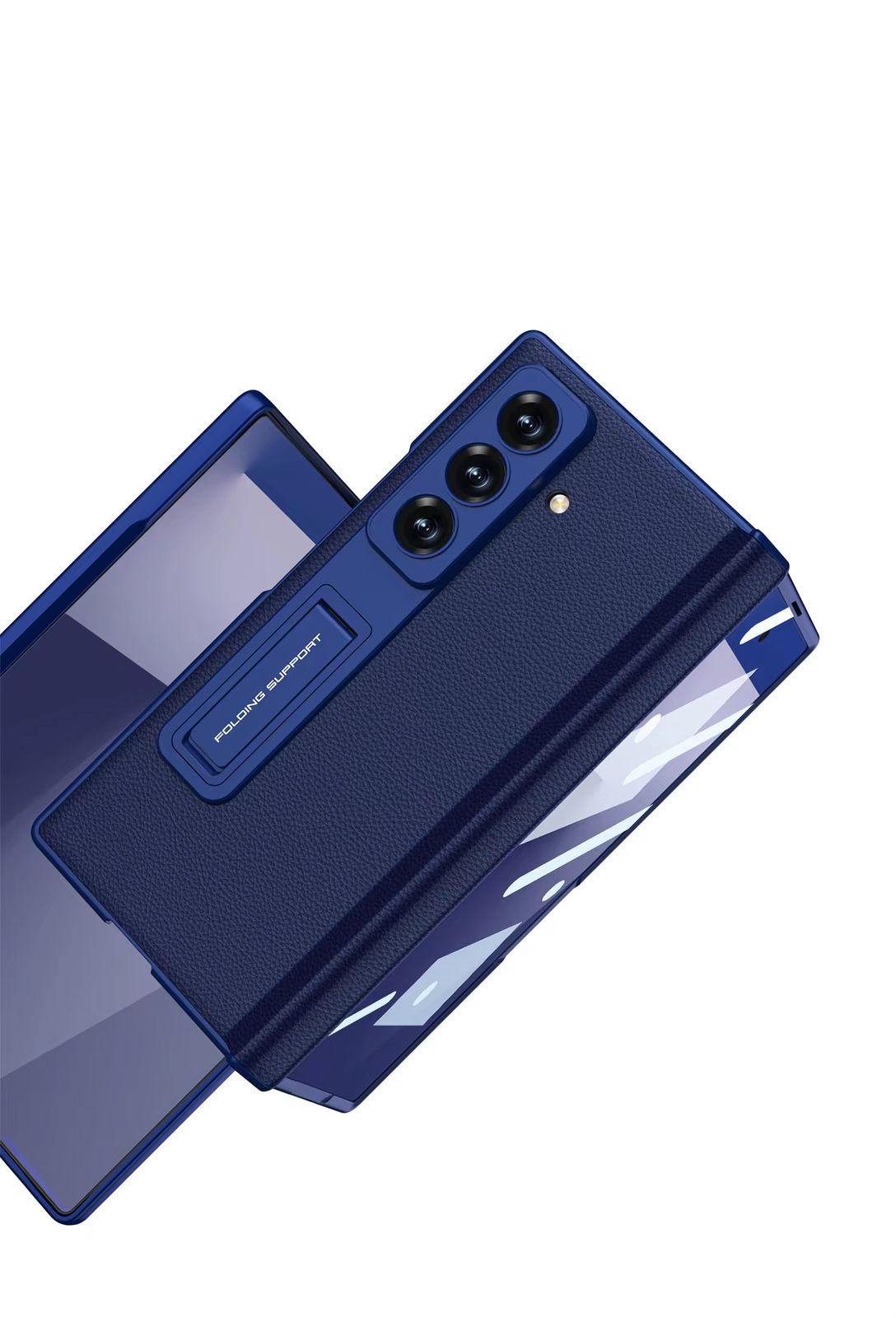 Samsung Galaxy Z Fold 7 Folding Leather Case With Hinge Protective Screen & Stand