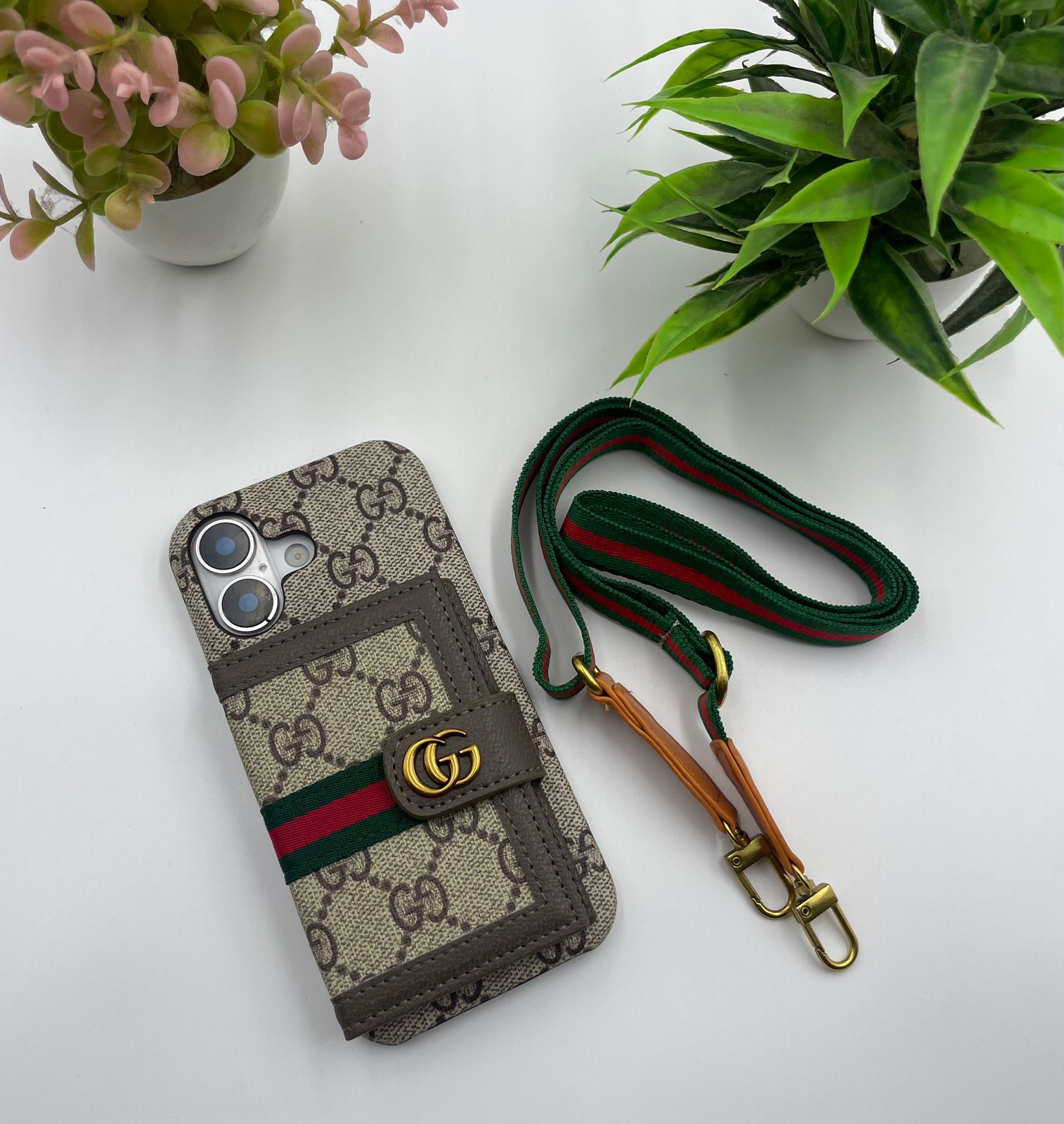 Luxury GG Card Sling Case